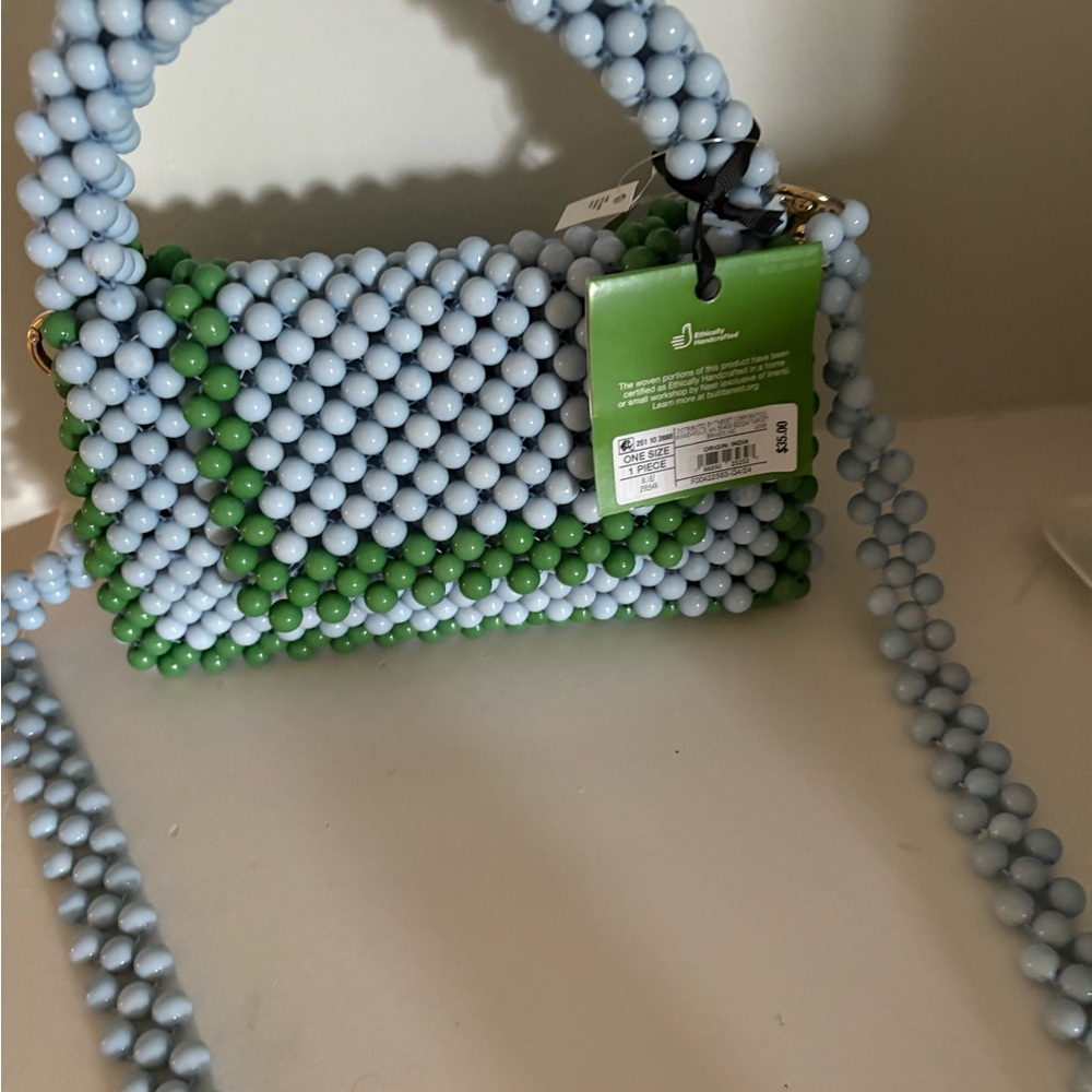 Kate Spade x Target Blue and Green Beaded Bag - Picture 2 of 3